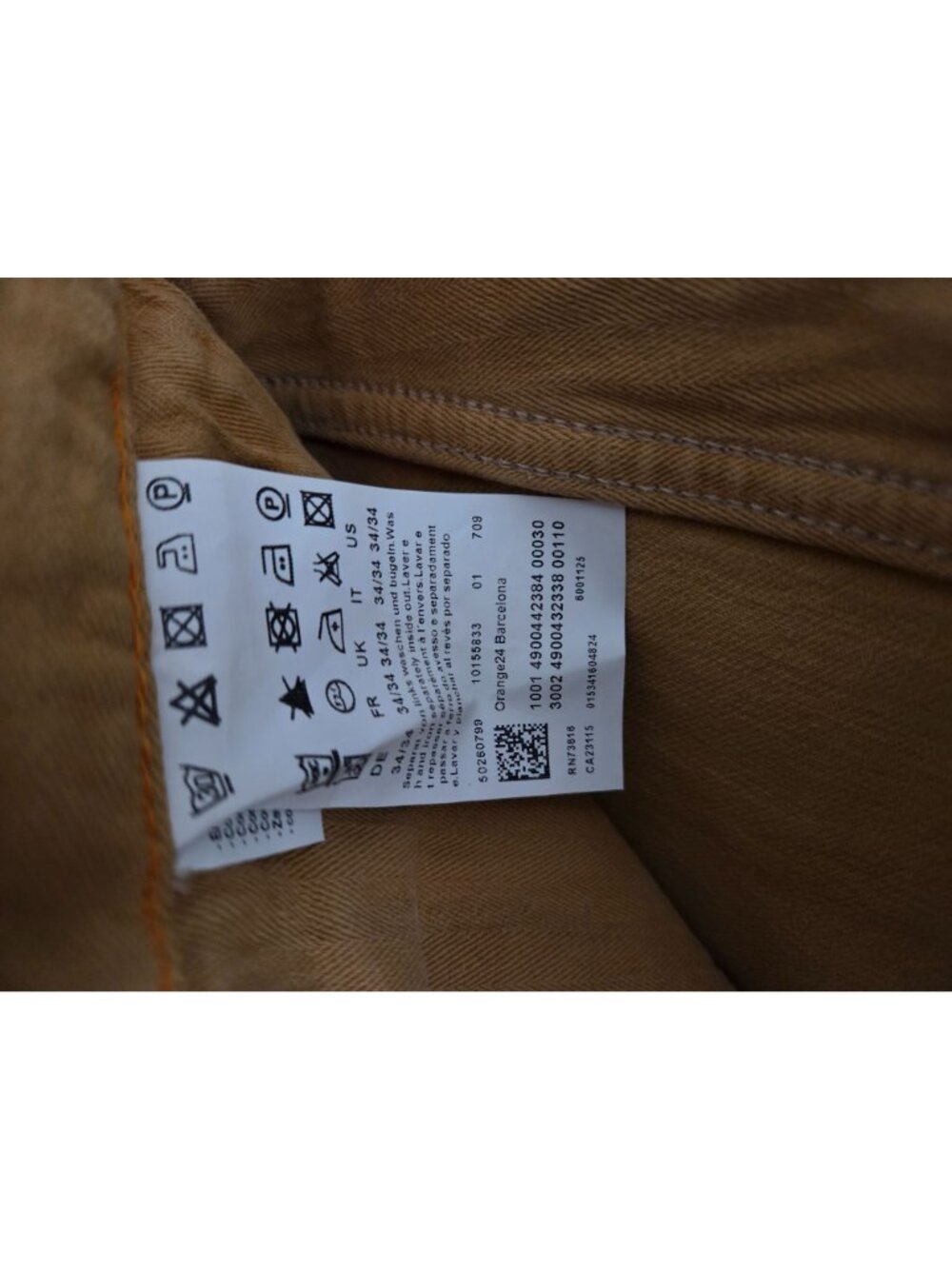 Hugo Boss Orange Mens Slim-Fit Tan Chino Pants Casual Modern Design - Picture 7 of 7